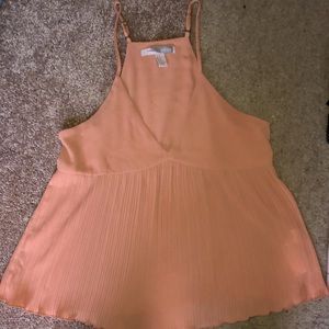 Peach vneck tank top